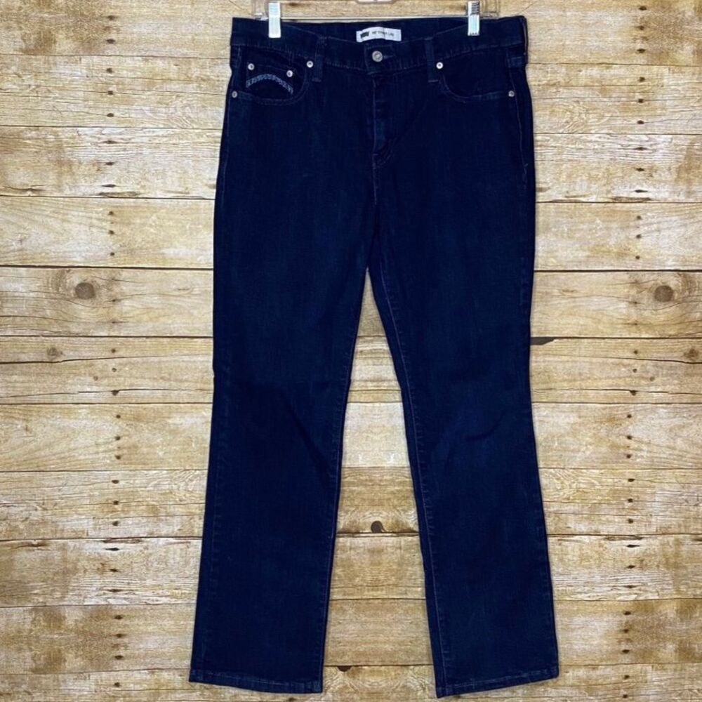 LEVI'S 505 MID-RISE STRETCH CASUAL EVERYDAY CLASSIC DARK WASH SZ. 12 SHORT JEANS